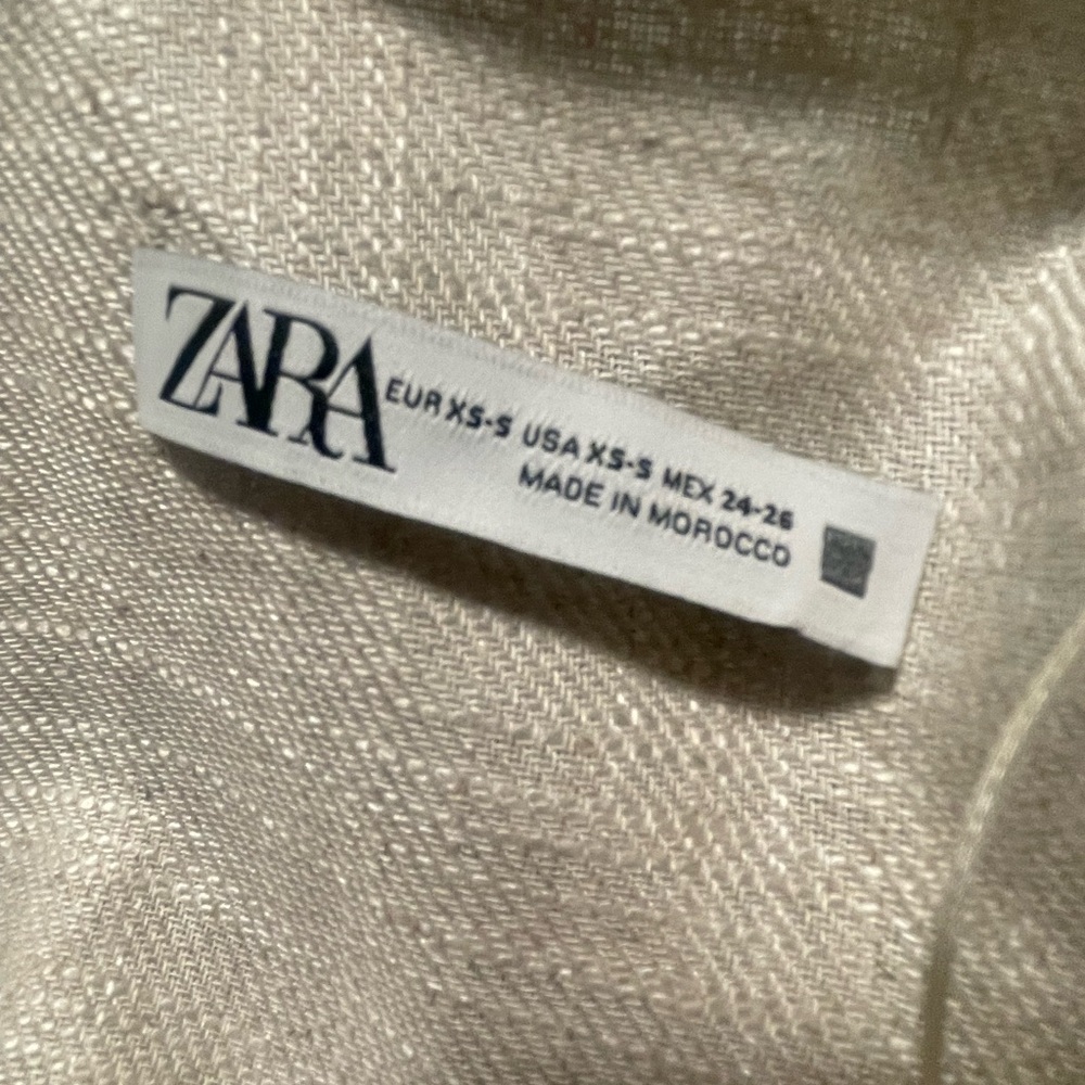 NWOT Zara Linen Trench XS-S - Picture 9 of 10
